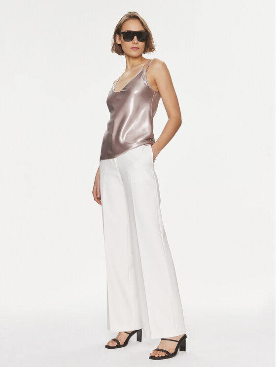 BOSS Boss Marškinėliai Besatie 50512748 Ruda Regular Fit