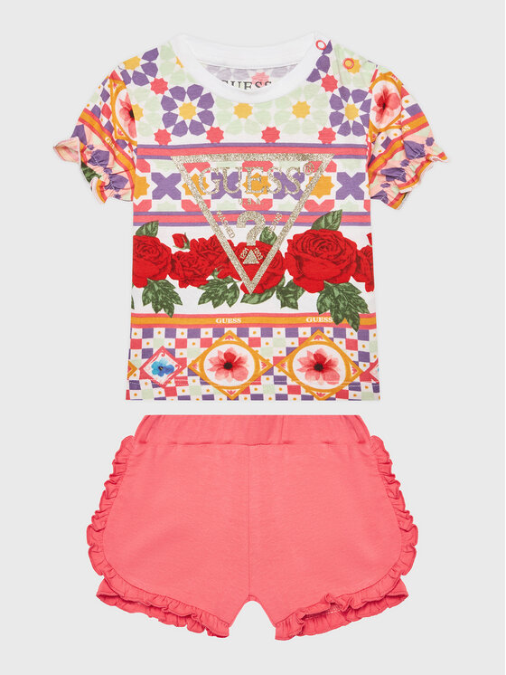 Guess Guess Set majica i hlače A3GG01 K6YW3 Šarena Regular Fit
