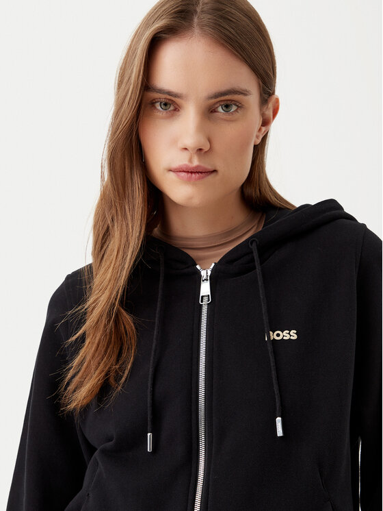 BOSS BOSS Majica dugih rukava C_Emus 50531834 Crna Regular Fit