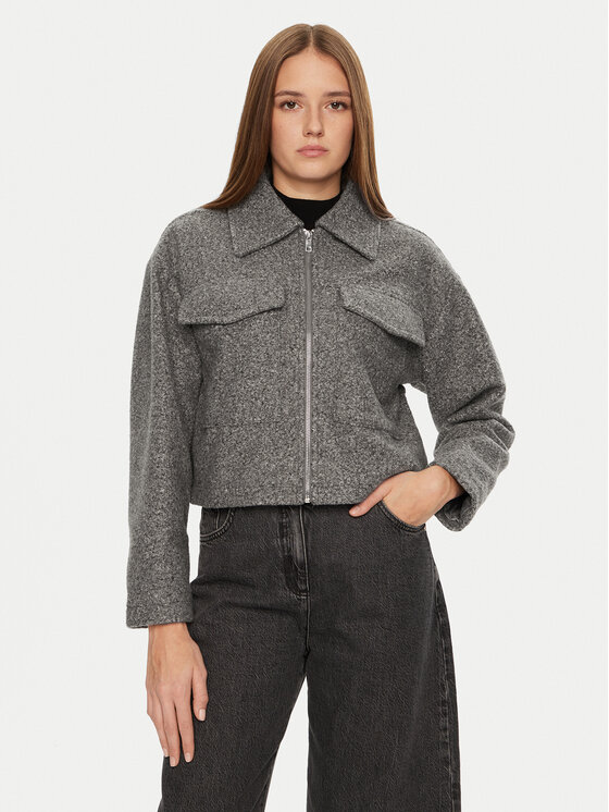 Brave Soul Prechodná bunda LJK-IZAI Sivá Regular Fit