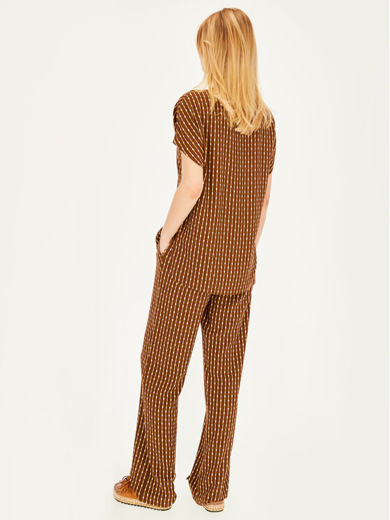 L’AF L’AF Bluzka Omi Brązowy Regular Fit