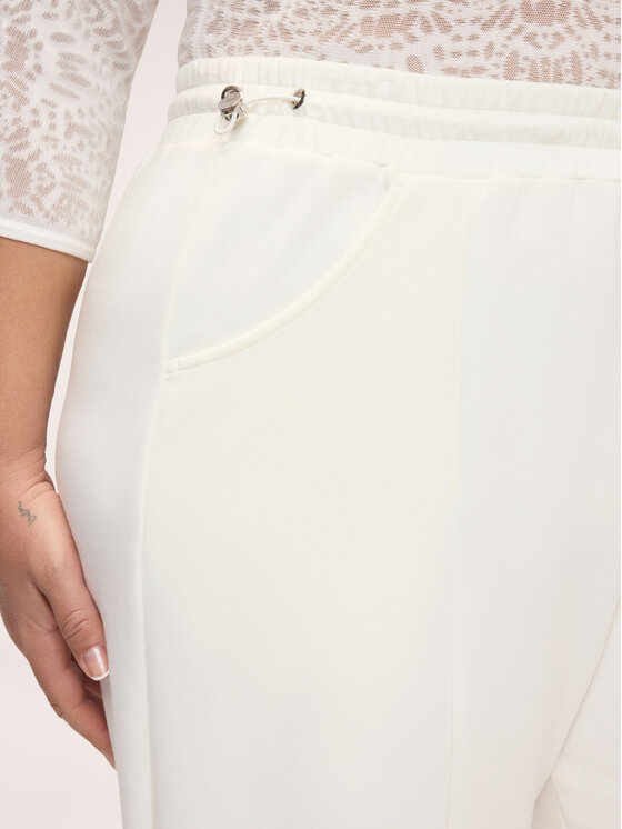 Fiorella Rubino Fiorella Rubino Pantaloni di tessuto P800E000082N011 Bianco Baggy Fit