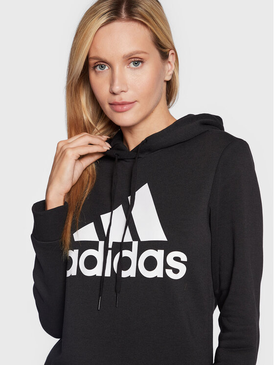 Adidas essentials logo hoodie best sale