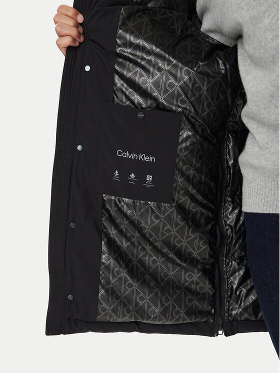 Calvin Klein Calvin Klein Пухено яке Classic LV04LH507G Черен Regular Fit