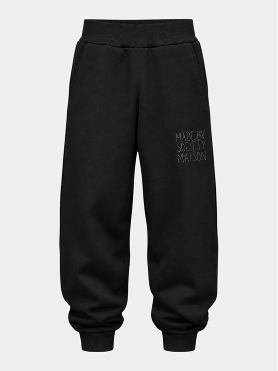 MADE BY SOCIETY MADE BY SOCIETY Spodnie materiałowe LOUD - P37526 Czarny Basic Fit