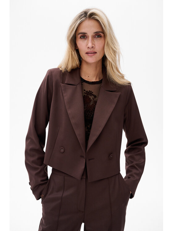 blue shadow blue shadow Marynarka Demi Brązowy Regular Fit