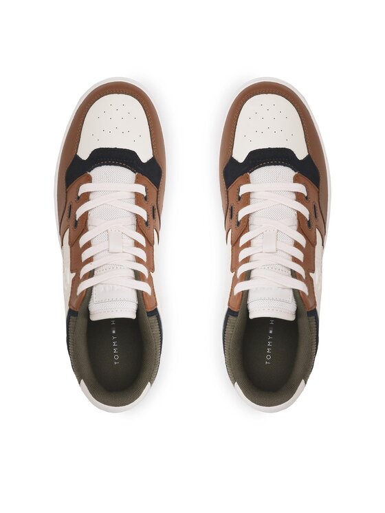 Tommy Hilfiger Tommy Hilfiger Sneakersy Th Basket Better Ii Lth Mix FM0FM04794 Brązowy