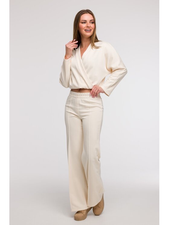 BeWear BeWear Spodnie dresowe B296 Kremowy Comfortable Fit