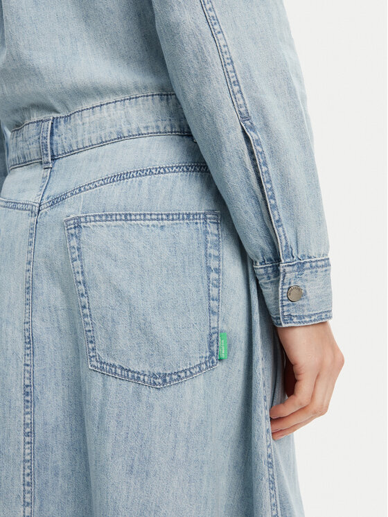 United Colors Of Benetton United Colors Of Benetton Джинсова сукня 4RZKDV0B5 Голубий Regular Fit