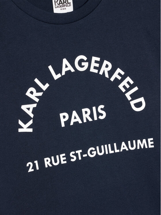 KARL LAGERFELD KARL LAGERFELD T-Shirt Z25316 M Tmavomodrá Regular Fit