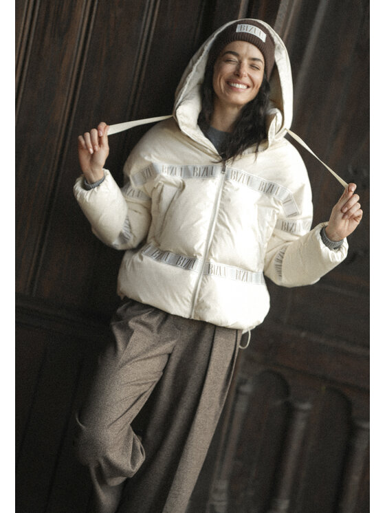 BIZUU BIZUU Vatovaná bunda TOKYO PUFFER WINTER JACKET Bílá Standard Fit