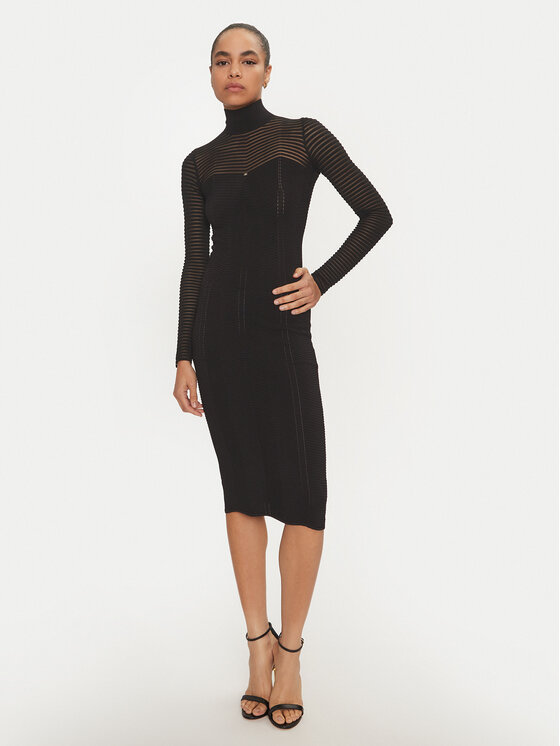 Elisabetta Franchi Elisabetta Franchi Vsakodnevna obleka AM-02B-46E2-V400 Črna Slim Fit