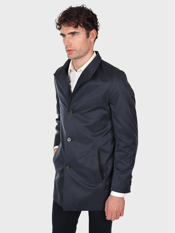 Evenemen Evenemen Płaszcz przejściowy MARKIZ Granatowy Slim Fit