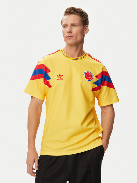 adidas Technikai póló Colombia Away Jersey 1990 JN3713 Sárga Regular Fit