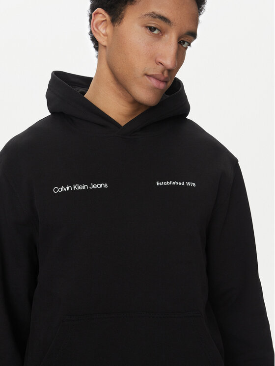 Calvin Klein Jeans Calvin Klein Jeans Majica dugih rukava Big Box Logo J30J325490 Crna Regular Fit