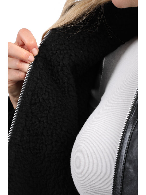 David Ryan David Ryan Kurtka skórzana ROMA black Czarny Regular Fit