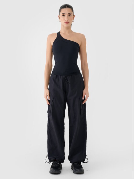 4F 4F Tank top INFLUENCER Czarny Slim Fit