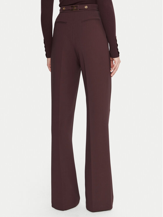 Elisabetta Franchi Elisabetta Franchi Hlače PA-099-56E2-V390 Tamnocrvena Regular Fit