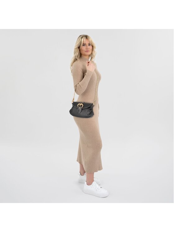 PINKO PINKO Borsa JOLENE SHOULDER MINI VITELLO CRYSTAL+ VELE E OCCHIELLI 102802 A1W9 Nero
