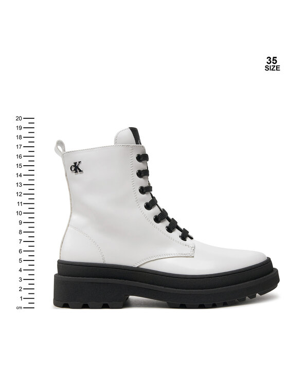 Calvin Klein Jeans Calvin Klein Jeans Trapery Lace-Up Bootie V4A5-81031-1453 S Biały