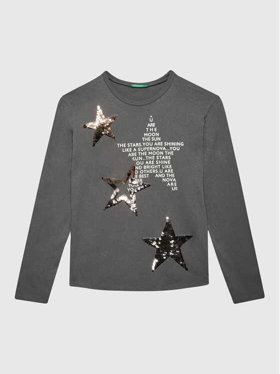 United Colors Of Benetton United Colors Of Benetton Μπλουζάκι 3096C107D Γκρι Regular Fit