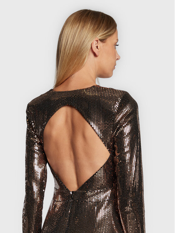 Babylon Babylon Abendkleid R_MF0221 Goldfarben Slim Fit