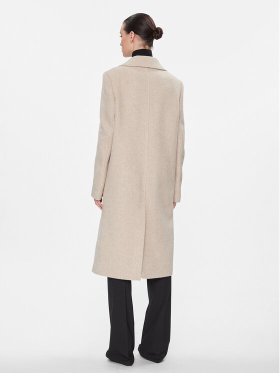 Marc Aurel Marc Aurel Vilnonis paltas 5431 1025 24677 Smėlio Relaxed Fit