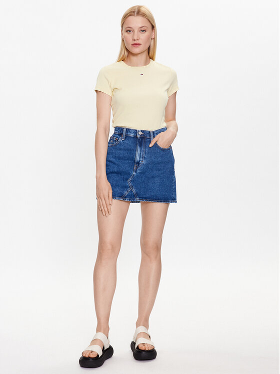 Tommy Jeans Tommy Jeans Džínová sukně Izzie DW0DW16175 Modrá Regular Fit