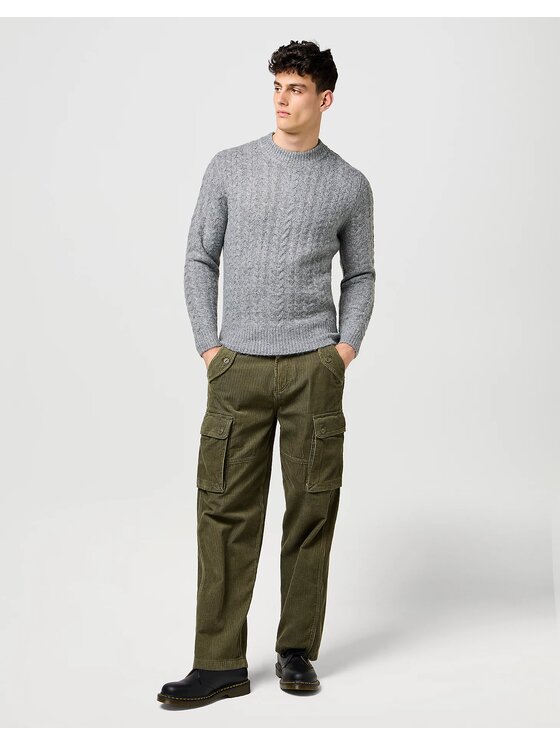 Wrangler Wrangler Pantaloni di tessuto CASEY CARGO Verde Straight Fit