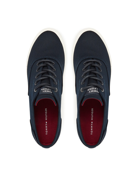 Tommy Hilfiger Tommy Hilfiger Кросівки Hi Vulc Low Oxford Twill FM0FM05400 Cиній