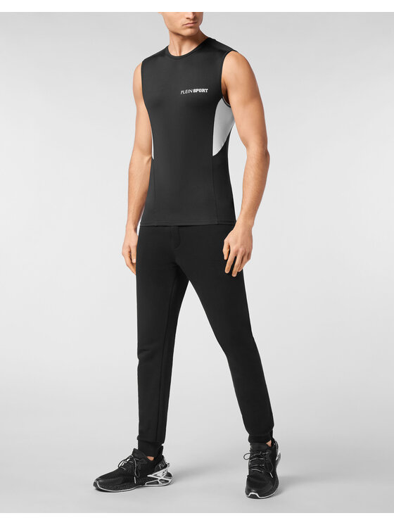 Plein Sport Plein Sport Tank top 23349 Czarny Regular Fit