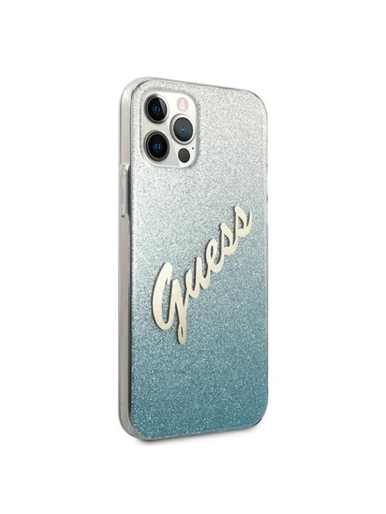 Guess Guess Etui na telefon Glitter Gradient Script Niebieski