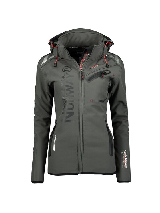 Geographical Norway Geographical Norway Kurtka softshell WW1972F/GN/Dark Grey / Black Szary Regular Fit