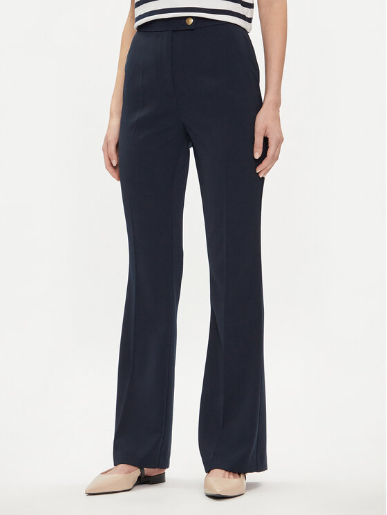 Tommy Hilfiger Tommy Hilfiger Szövet nadrág Gold Button WW0WW42455 Sötétkék Flare Fit