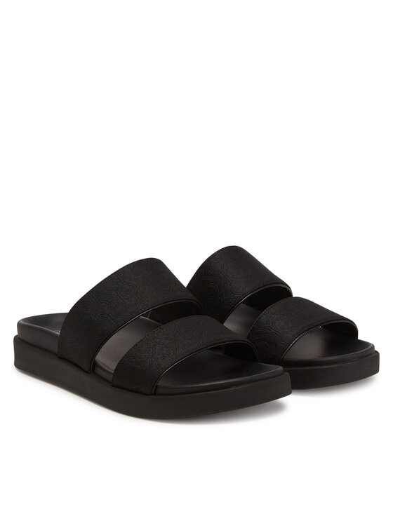Calvin Klein Calvin Klein Šľapky Flat Slide Jacq HW0HW02487 Čierna