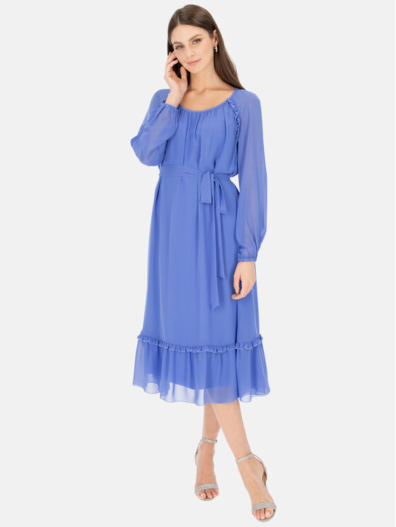Potis & Verso Potis & Verso Sukienka elegancka Arletta Niebieski Regular Fit