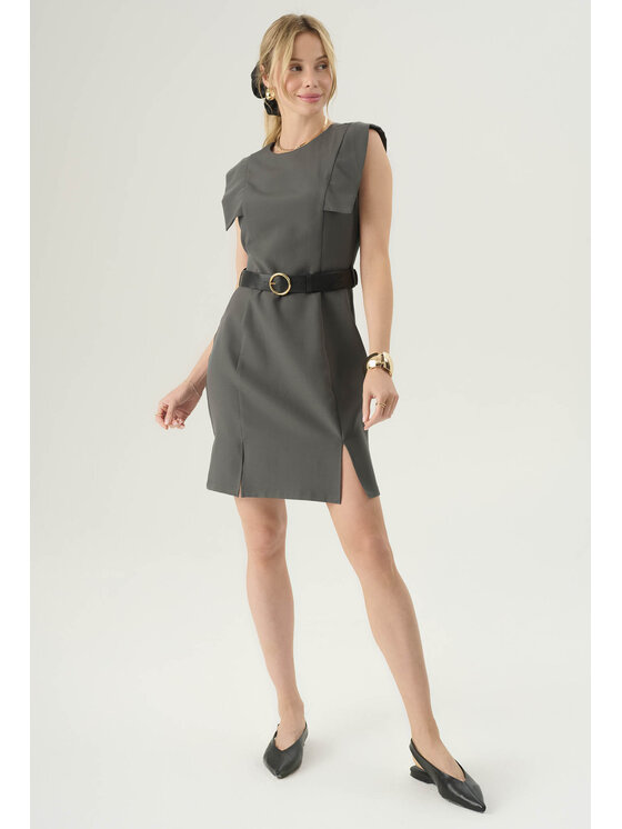 Femestage Femestage Každodenné šaty Femestage ESSENTIAL LINE DRE2590-019 Sivá Regular Fit
