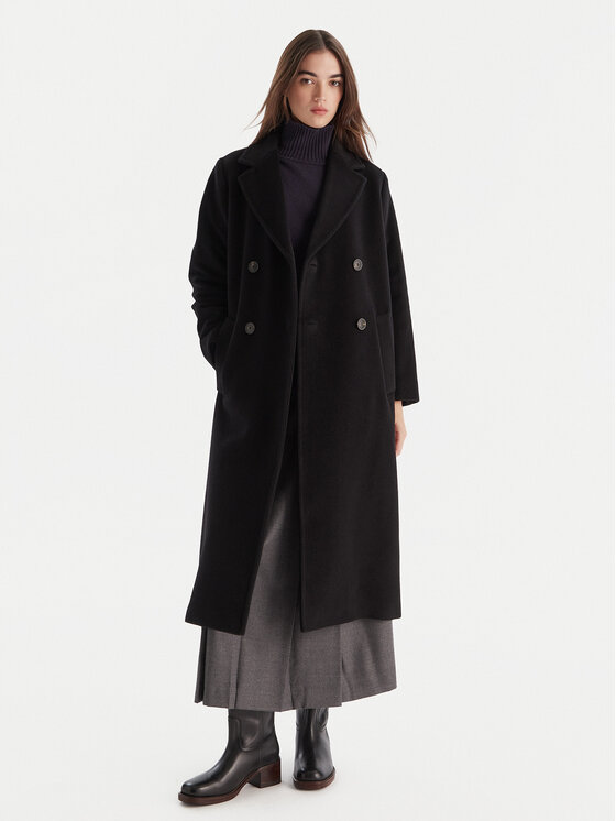Weekend Max Mara Weekend Max Mara Gyapjú kabát Zufolo 2525016092 Fekete Regular Fit