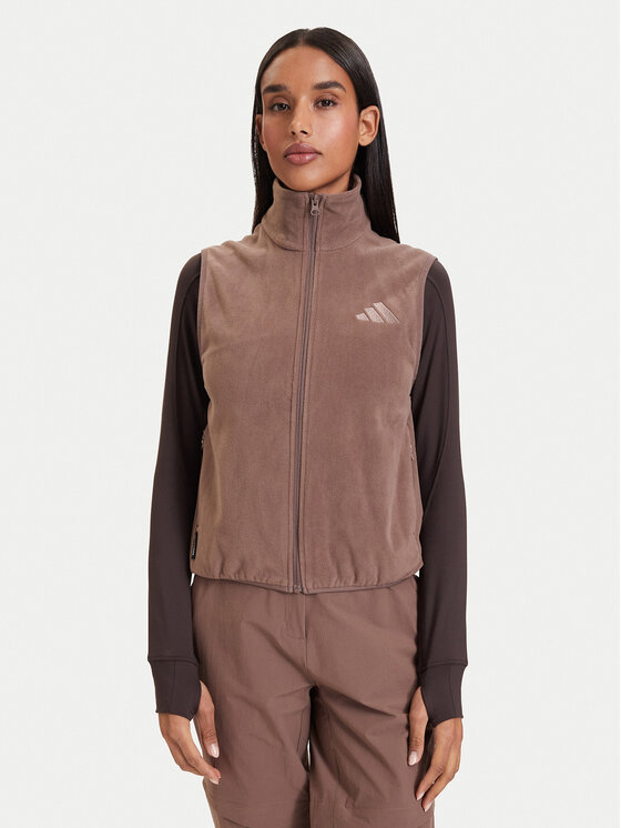 adidas adidas Жилетка за костюм Terrex Multi Climawarm Full Zip Fleece Vest KQ9121 Кафяв Regular Fit