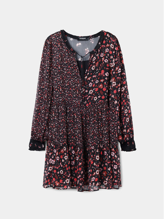 Desigual Desigual Rochie de vară Doque 24SWVW20 Negru Regular Fit