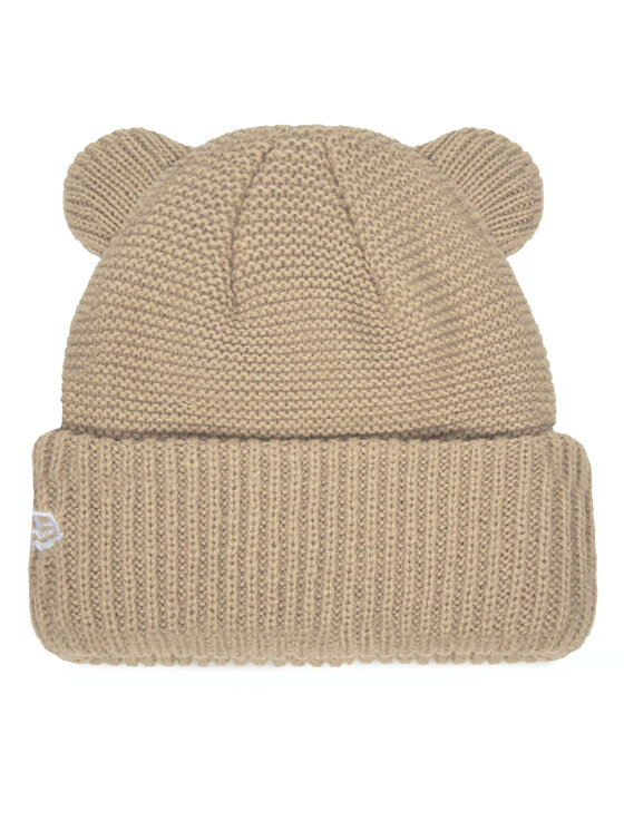 New Era New Era Kapa Teddy Bear Ears Cuff Knit Beanie 60580793 Bež