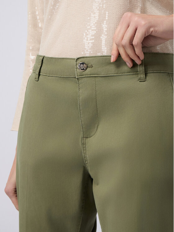 Oltre Oltre Spodnie materiałowe P785R008238N035 Zielony Regular Fit