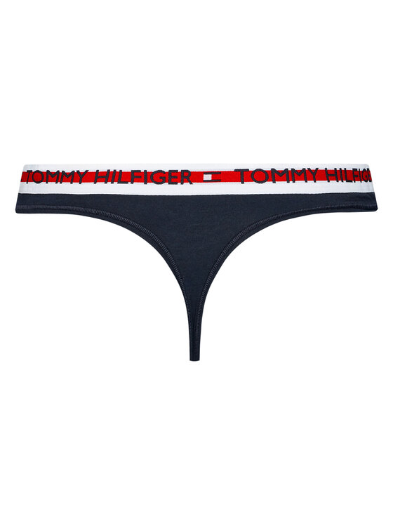 Tommy Hilfiger Tommy Hilfiger Kalhotky string UW0UW02458 Tmavomodrá
