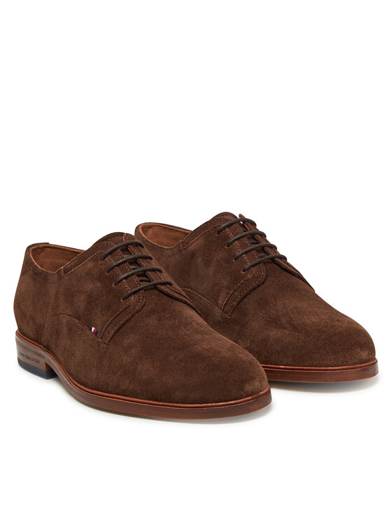 Tommy Hilfiger Tommy Hilfiger Обувки Hilfiger Thunit Suede Shoe FM0FM05377 Кафяв