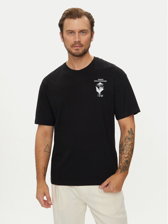 Jack&Jones Tricou Bradley 12264415 Negru Relaxed Fit