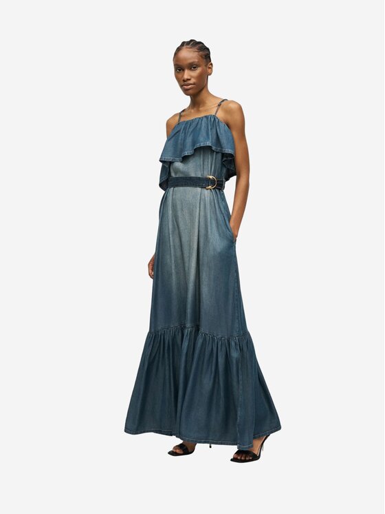 PINKO PINKO Vestito da giorno CHIARODILUNA ABITO LIGHT FLOWY Blu Regular Fit