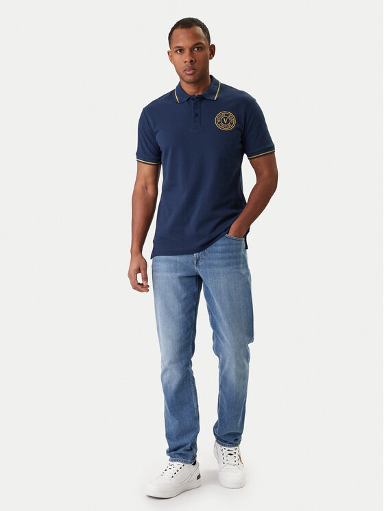 Versace Jeans Couture Versace Jeans Couture Polokošile 80GAGT03 CJ01T Modrá Regular Fit