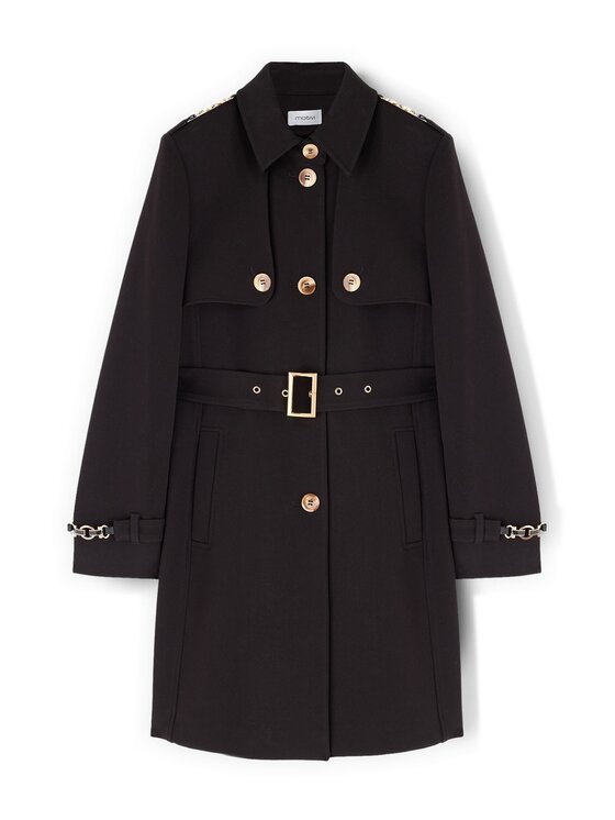Motivi Motivi Cappotto invernale 0034Q100683N033 Nero Regular Fit