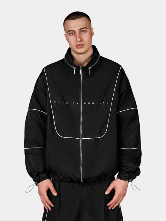 MADE BY SOCIETY MADE BY SOCIETY Kurtka anorak Hanorac Crimson Essence - H17221 Czarny Basic Fit