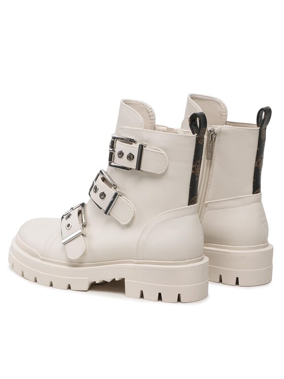 Guess Guess Členková obuv FL7OBI LEA10 Écru